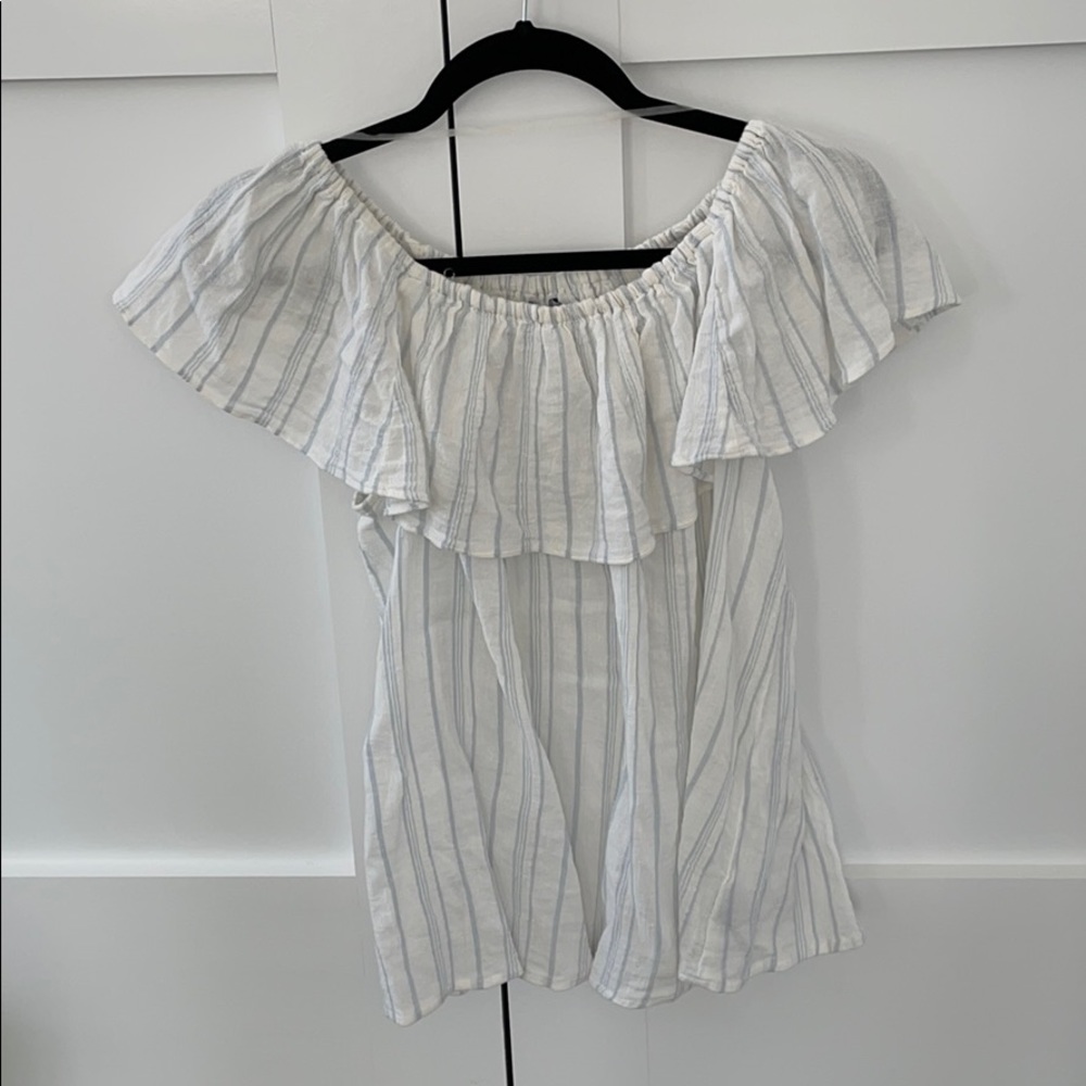 Sanctuary Off-The-Shoulder Striped Blouse